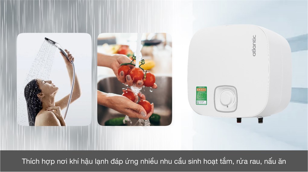 Bình Nóng Lạnh Atlantic 15 lít 2500W NANTO LITE SWH 15A M-N1