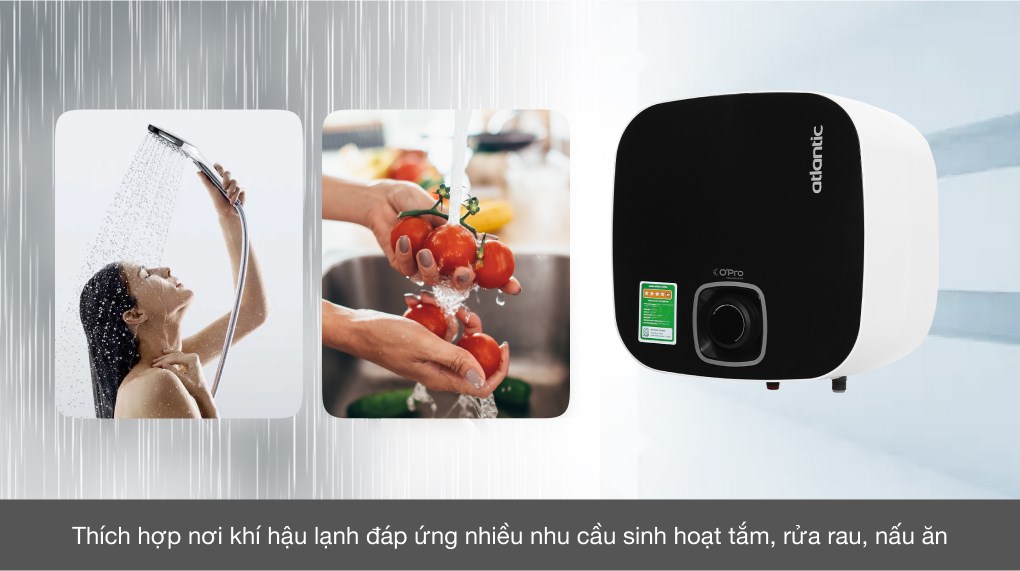 Bình Nóng Lạnh Atlantic 30 lít 2500W NANTO PLUS SWH 30A M-N2