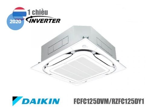 Điều hòa âm trần Daikin inverter 1 chiều lạnh, gas R32 ,điện 3 pha ,điều khiển xa, Model FCFC125DVM/RZFC125DY1