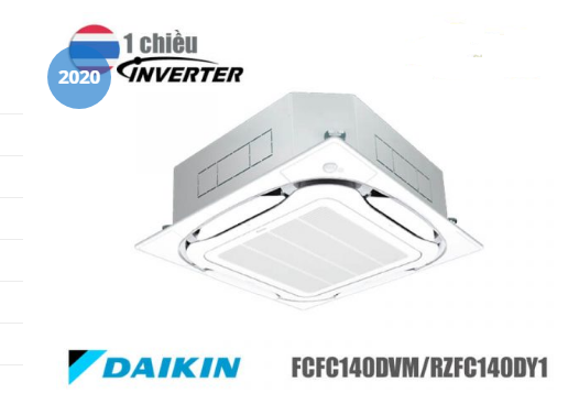 Điều hòa âm trần Daikin inverter 1 chiều lạnh, gas R32 ,điện 3 pha, điều khiển xa, Model FCFC140DVM/RZFC140DY1