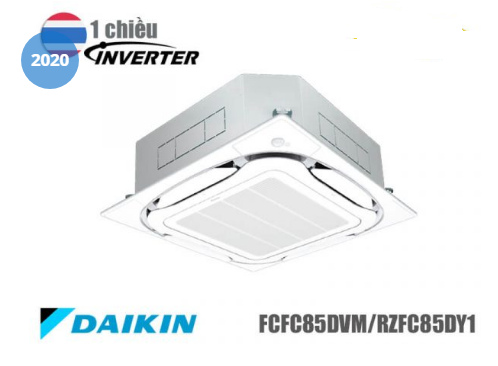 Điều hòa âm trần Daikin inverter 1 chiều lạnh, điện 3 pha, gas R32 ,điều khiển xa, Model FCFC85DVM/RZFC85DY1