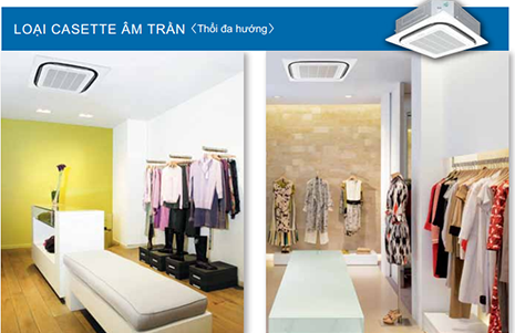 Điều hòa Daikin Inverter Áp trần Cassette, 54600BTU, 2 chiều, điều khiển từ xa, gas R410A. Model: FHQ140DAVMA/RZQ140LV1