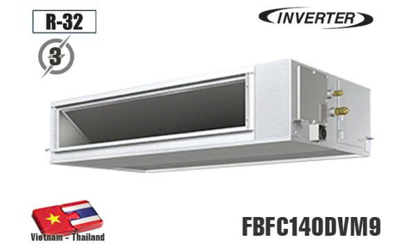 Điều hòa Daikin âm trần nối ống gió, 48.000BTU, inverter, 1 chiều lạnh, gas R32, FBFC140DVM9 / RZFC140EY1, 3 pha