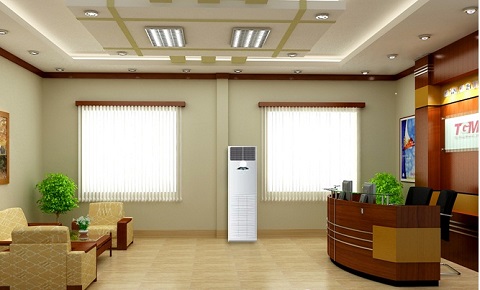 Điều hòa Daikin Tủ đứng, 46000BTU, 2 chiều, điều khiển không dây, gas R410A. Model: FVQN125AXV19/RQ125DGXY1