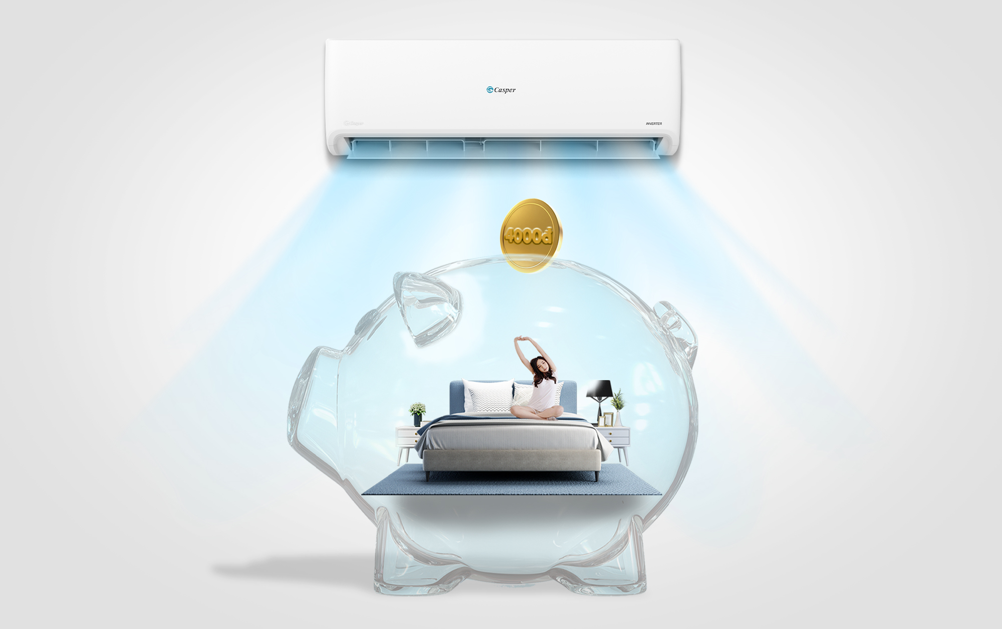 Điều Hoà Casper 9000Btu 1 Chiều Inverter GSC-09IP25
