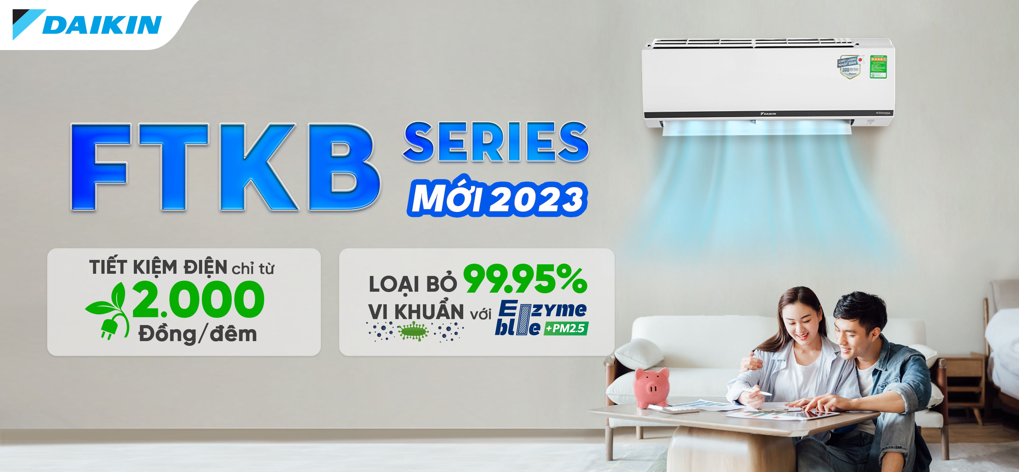 Điều Hòa Daikin Inverter 1 chiều FTKB25XVMV Mới 2023