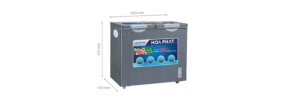 Tủ đông Hòa Phát 2 ngăn 2 cánh HCF 506S2Đ2SH