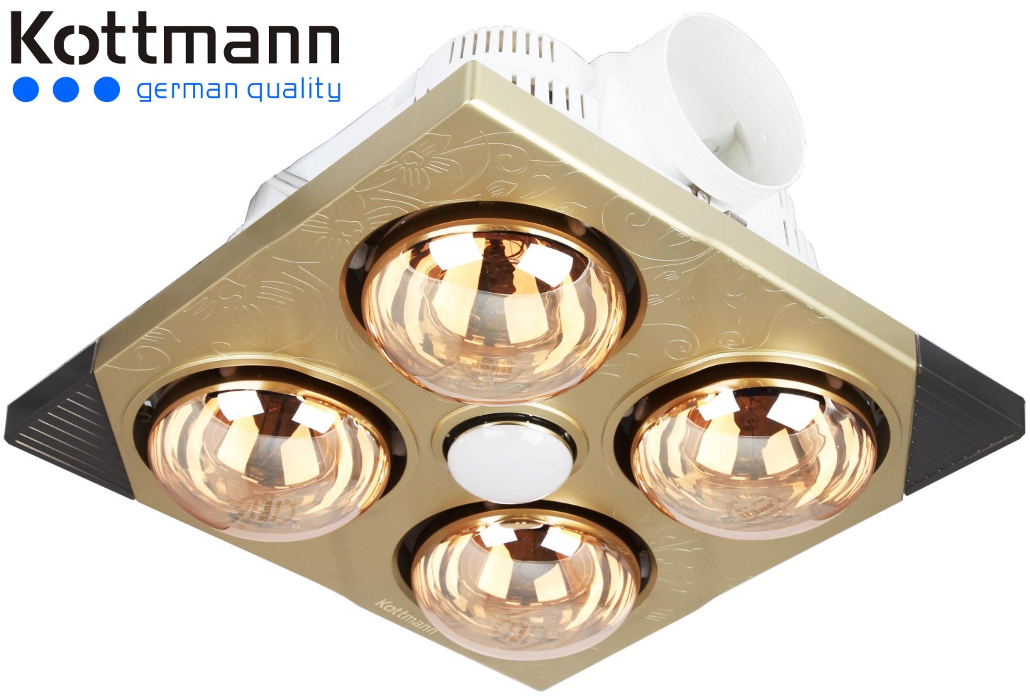 ĐÈN SƯỞI KOTTMANN 4 BÓNG ÂM TRẦN K4B-T