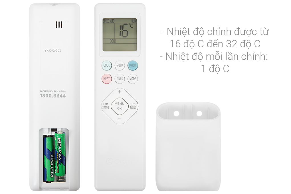 Điều hòa Casper 1 chiều Inverter 2HP-18.500BTU GC-18IS33