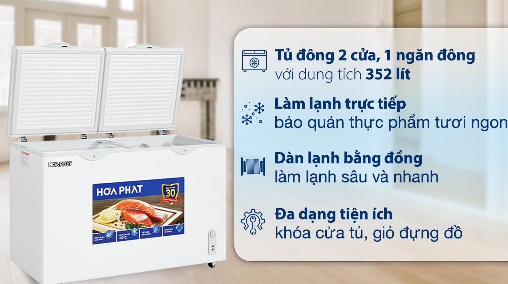 Tủ đông Hòa Phát Inverter 352 Lít HPF AD8352