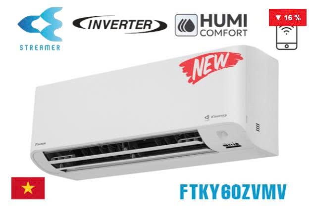 Điều hòa Daikin 21000BTU inverter 1 chiều FTKY60ZVMV