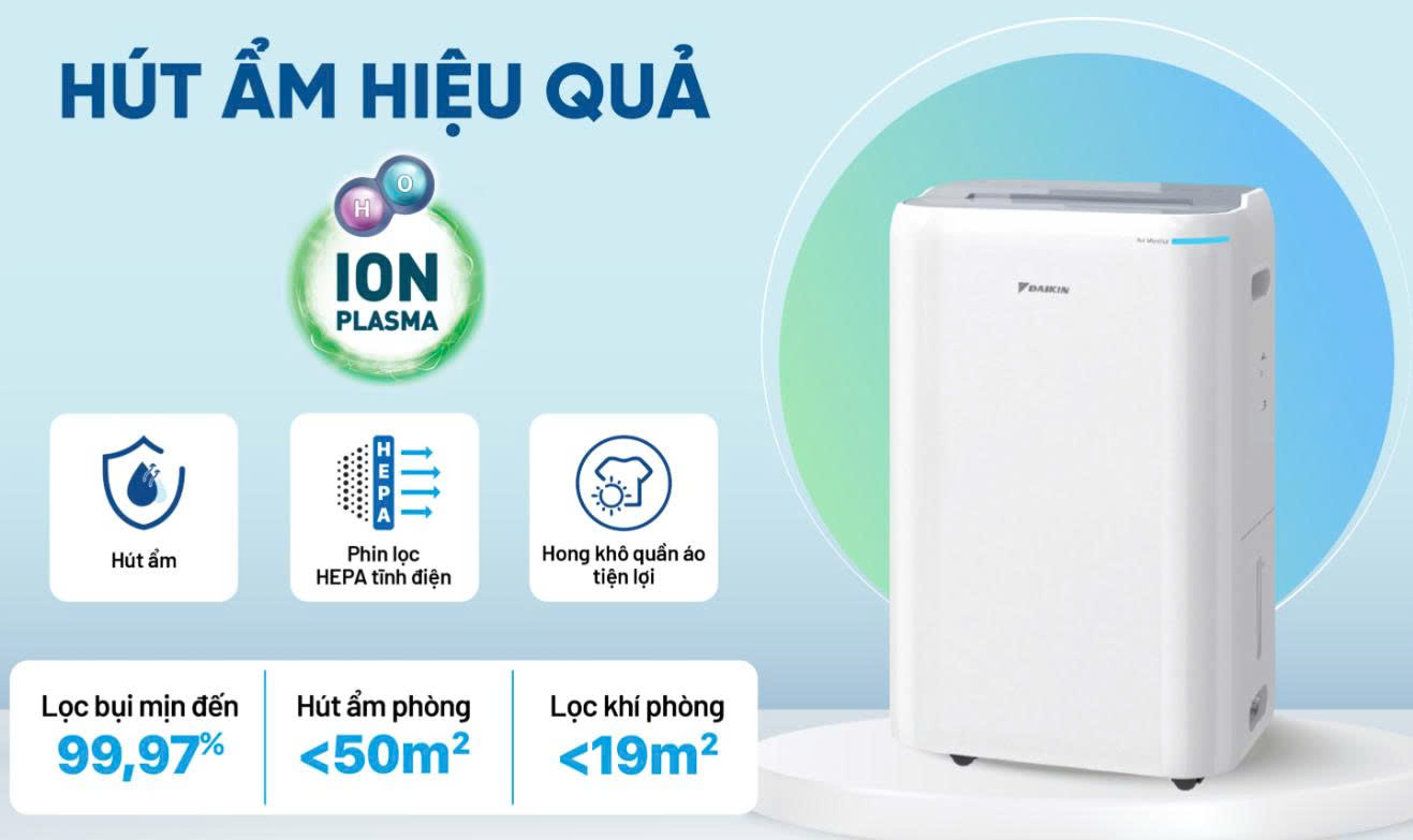 Máy lọc không khí hút ẩm Daikin JPF12AV2