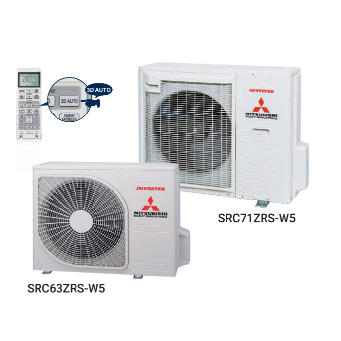 Điều Hoà Mitsubishi Heavy SRK71ZRS-W5 Inverter 2 chiều 24000 BTU