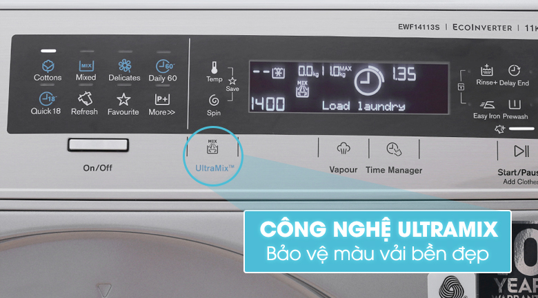Máy giặt Electrolux Inverter 11 kg EWF14113