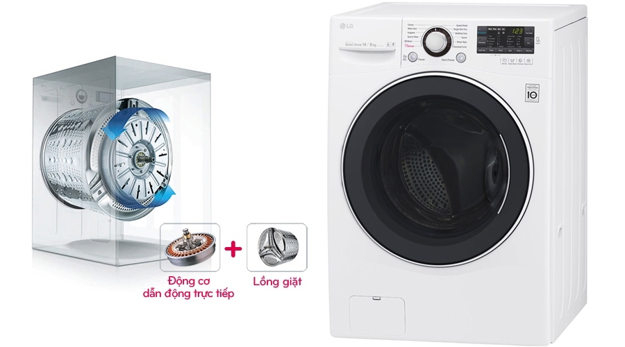 Máy giặt sấy LG F2514DTGW