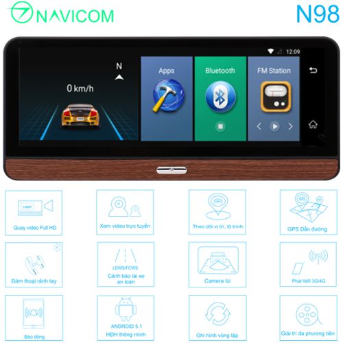 Camera hành trình thông minh wifi 4g navicom n98 plus camera hành trình thông minh