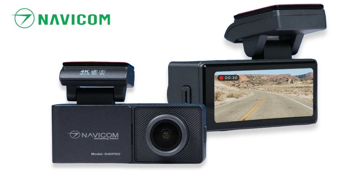 Camera hành trình NAVICOM D4K Pro - Ghi hình 4K, Kết nối Wifi & GPS, Hỗ trợ trông xe 24/24