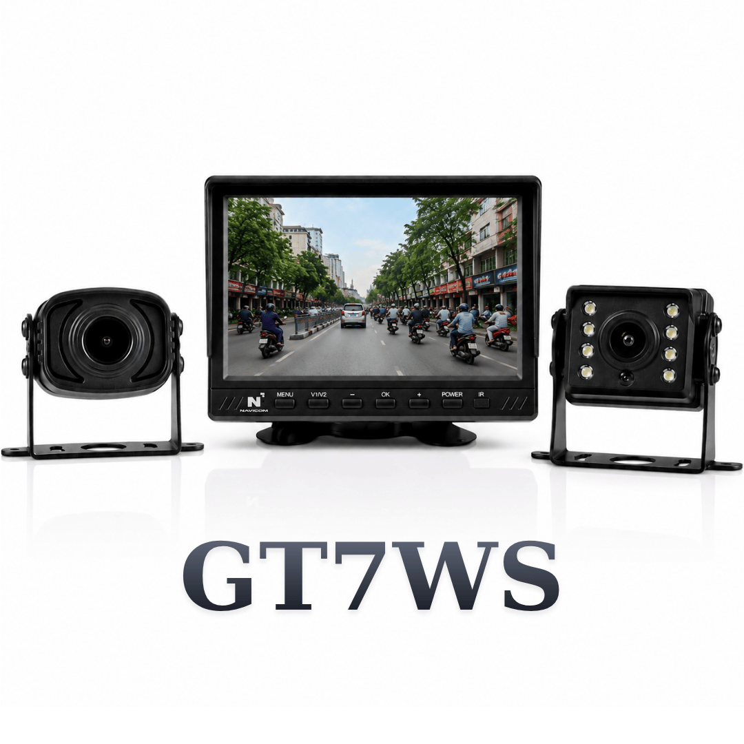 CAMERA HÀNH TRÌNH / MÀN HÌNH GIÁM SÁT NAVICOM GT7WS - 2 KÊNH 2K, TÍCH HỢP WIFI & GPS