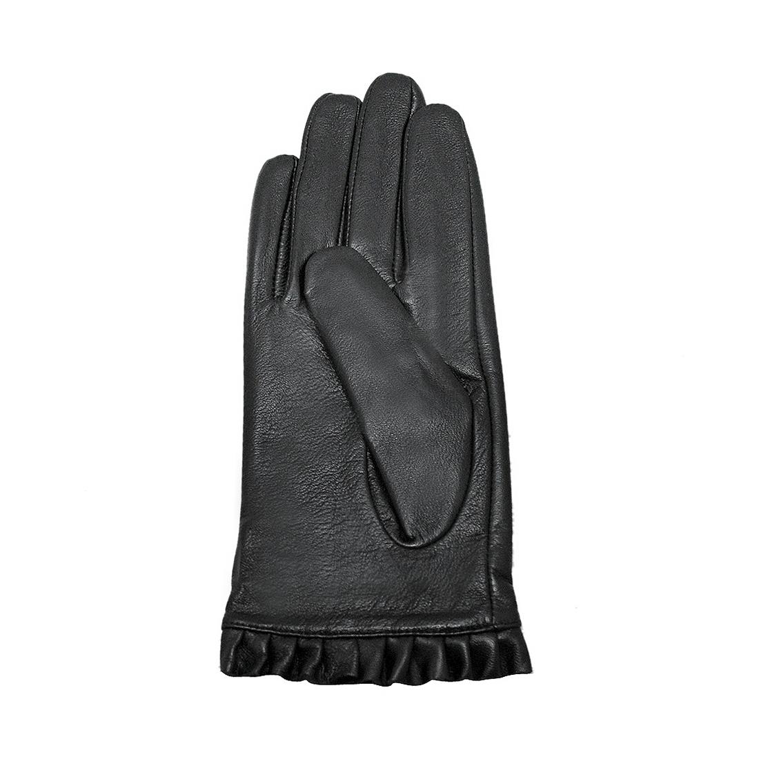 Găng tay nữ da dê thật cao cấp màu đen EGW81