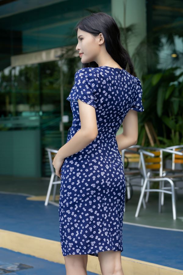 FREESHIP] Chân váy bút chì sẻ sau màu xanh tím than! | Shopee Việt Nam