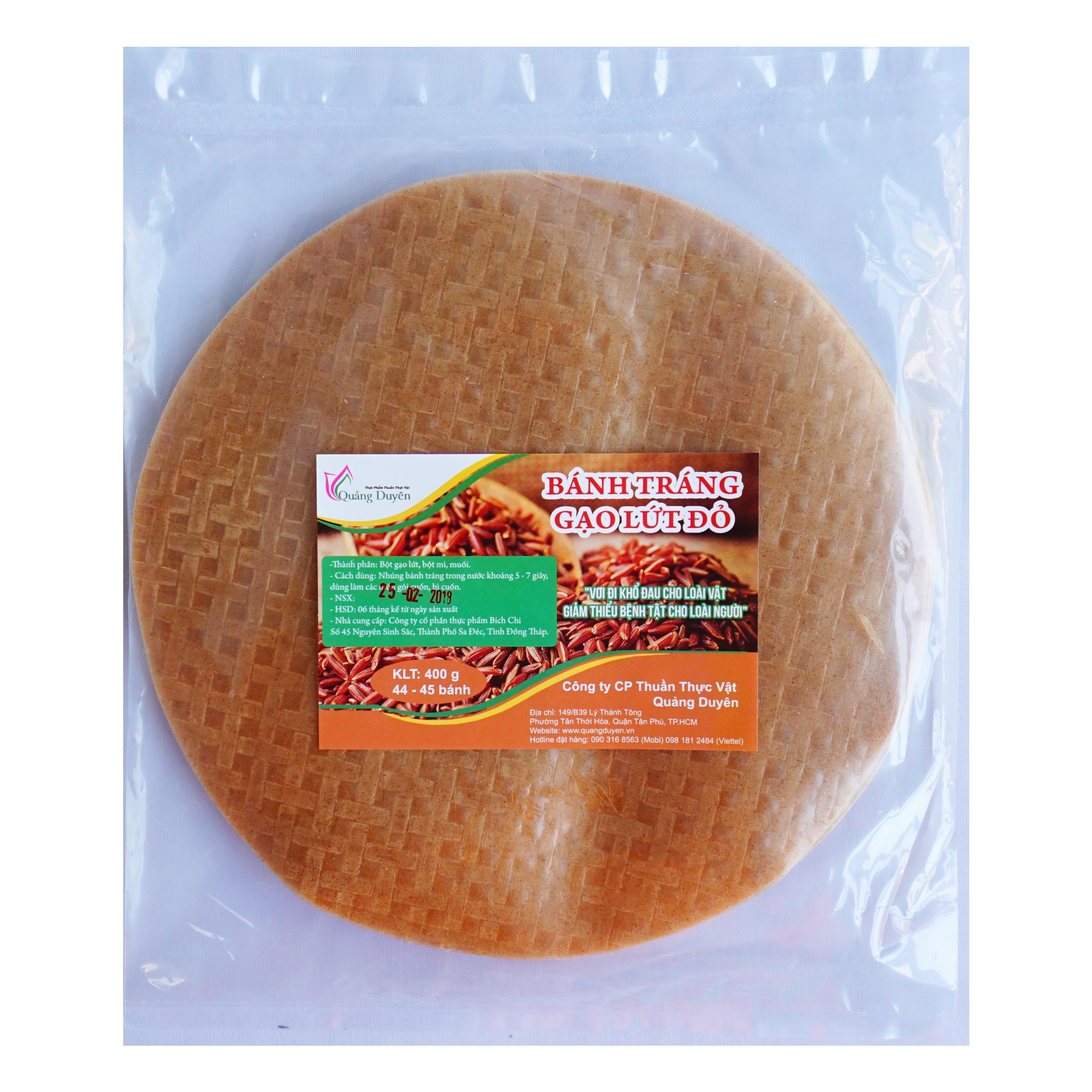 Bánh Tráng Gạo Lứt 400g (44-45 Bánh)