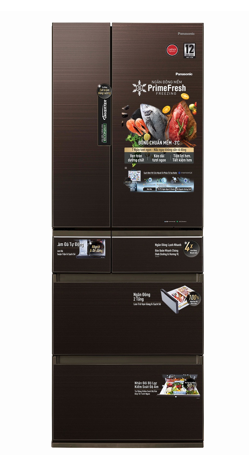 Tủ lạnh 6 cánh Inverter Panasonic NR-F503GT-T2 491 Lít