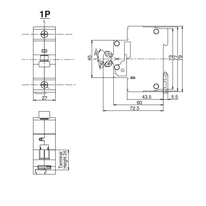 Aptomat MCB 1P 6A 10A 16A 10kA Panasonic