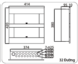 Tủ Điện Âm Tường 32 Đường Panasonic BQDX32T11AV