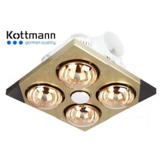 Đèn Sưởi Nhà Tắm 4 Bóng Âm Trần Kottmann K4B-T