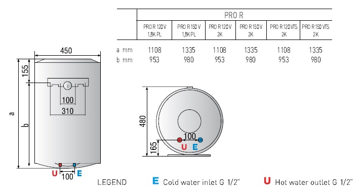 Bình nóng lạnh Ariston ARI 150 treo ngang ( 150 lít)