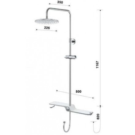 Bộ Phụ Kiện Vòi Sen Đứng CAESAR BS126