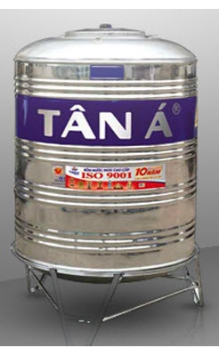 Bồn Nước Inox Tân Á 2500L Đứng (Φ 1180)