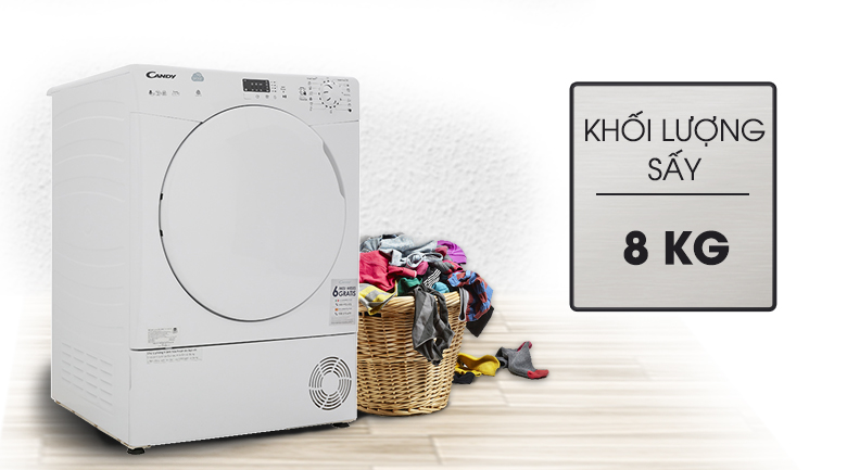 Máy sấy Ngưng Tụ Candy 8 kg CS C8LF-S