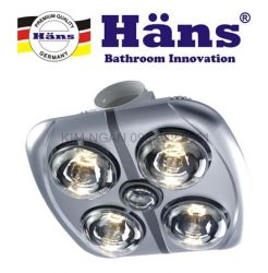 Đèn Sưởi Nhà Tắm Âm Trần Hans H4B - 4 bóng