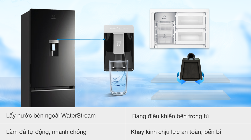 Tủ Lạnh Electrolux Inverter 308L EBB3462K-H