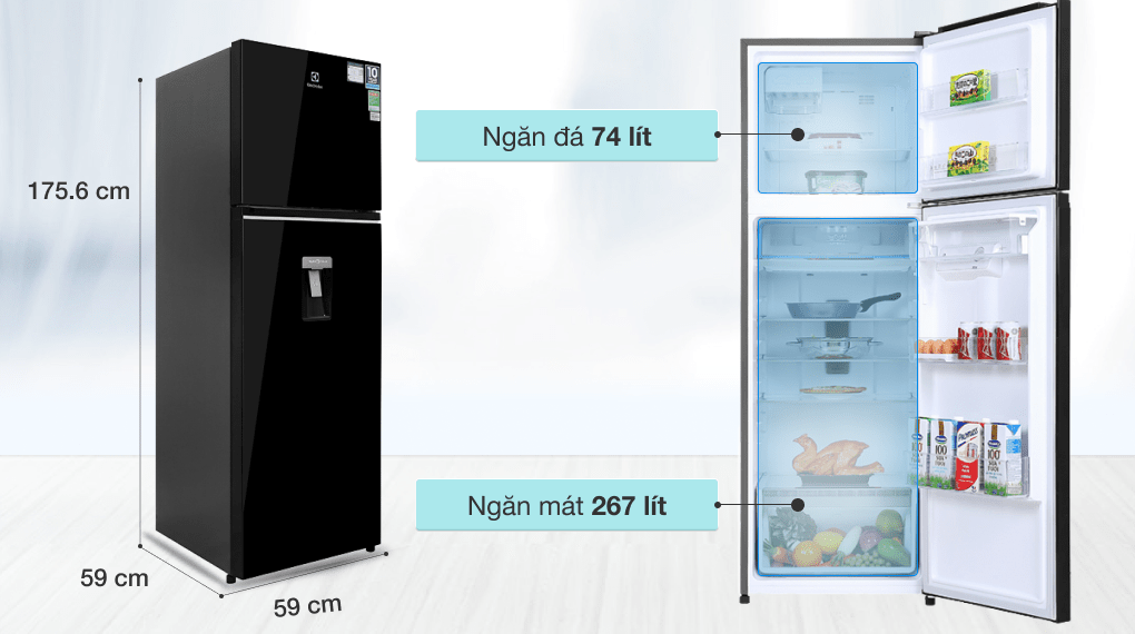 Tủ Lạnh Electrolux Inverter 341L ETB3740K-H