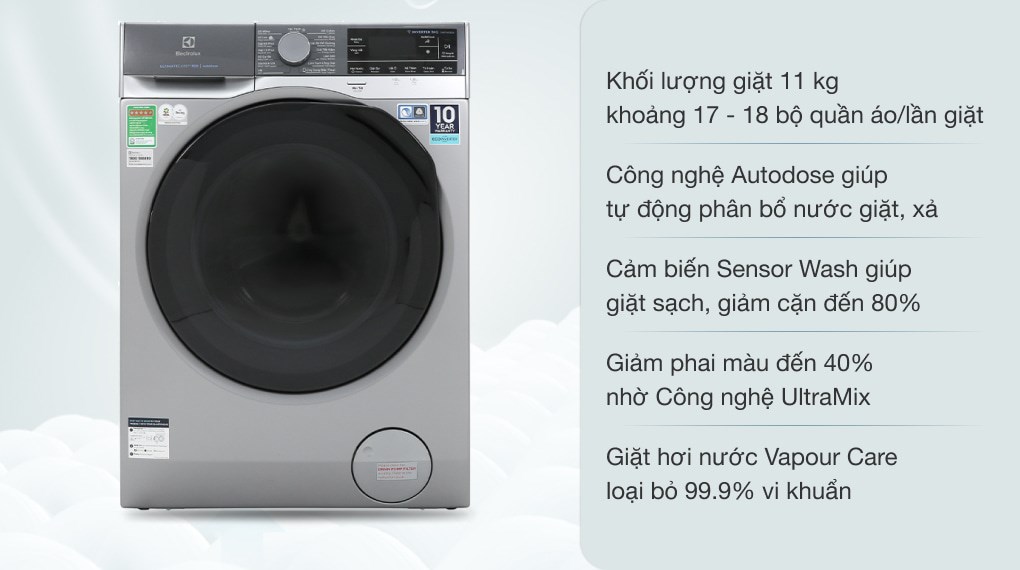 Máy giặt Electrolux 11Kg Inverter EWF1141SESA lồng ngang