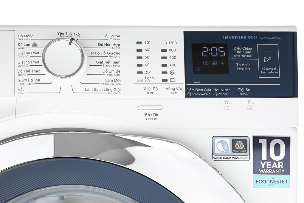 Máy giặt Electrolux 10 kg EWF1024BDWA lồng ngang