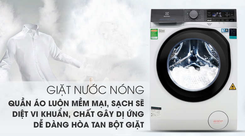 Máy Giặt Sấy Electrolux 10/7 kg Inverter EWW1042AEWA lồng ngang