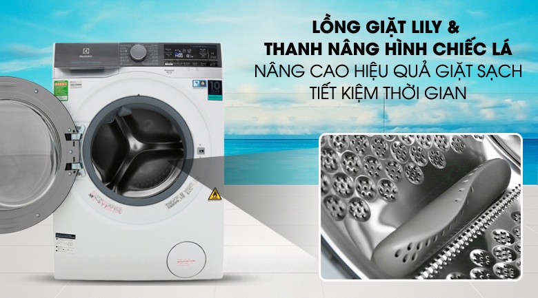 Máy Giặt Sấy Electrolux 10/7 kg Inverter EWW1042AEWA lồng ngang