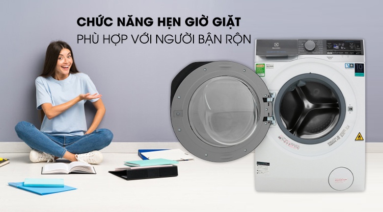 Máy Giặt Sấy Electrolux 10/7 kg Inverter EWW1042AEWA lồng ngang