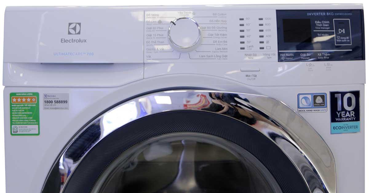 Máy giặt Electrolux 8 Kg Inverter EWF8024BDWA lồng ngang