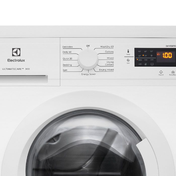 Máy Giặt Sấy Electrolux 8/5 kg Inverter EWW8025DGWA lồng ngang