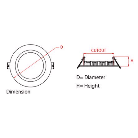 Đèn LED Downlight Panasonic NNP712563 6w vàng