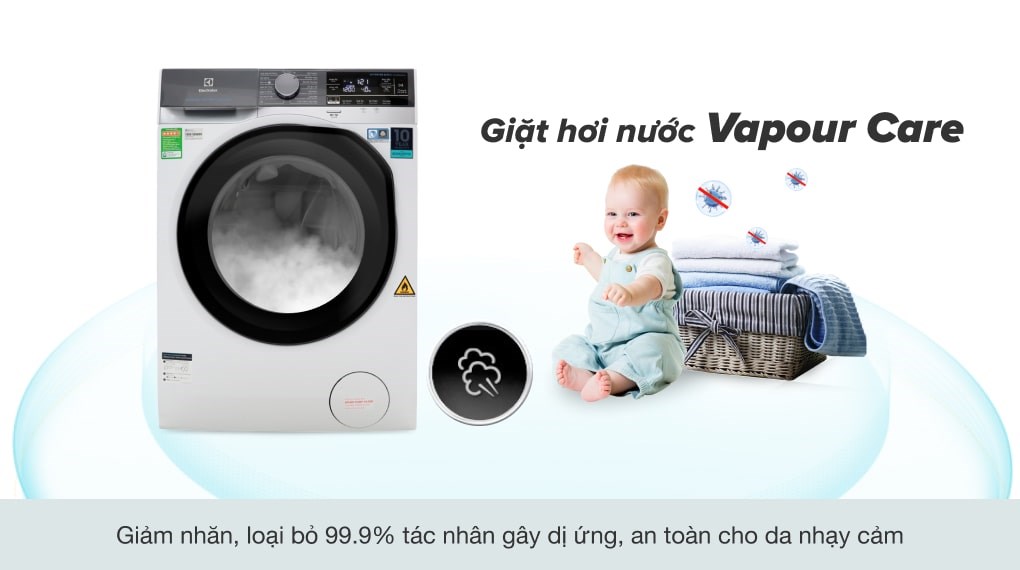 Máy Giặt Sấy Electrolux 8/5 kg Inverter EWW8023AEWA lồng ngang