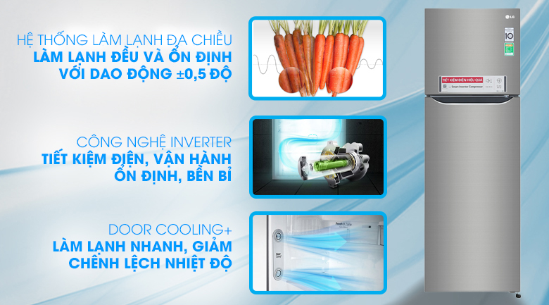 Tủ lạnh LG GN-M255PS- 255 Lít Linear Inverter
