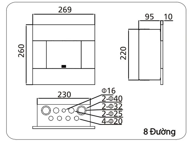 Tủ Điện Âm Tường 8 Đường Panasonic BQDX08T11AV