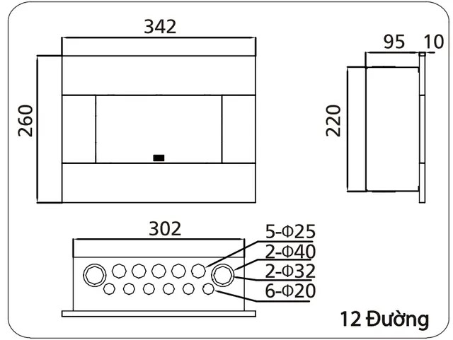 Tủ Điện Âm Tường 12 Đường Panasonic BQDX12T11AV