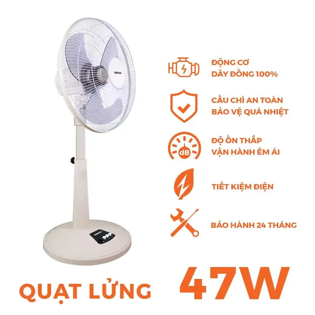 Quạt Lửng Nanoco NLF1623BE ( màu beige)