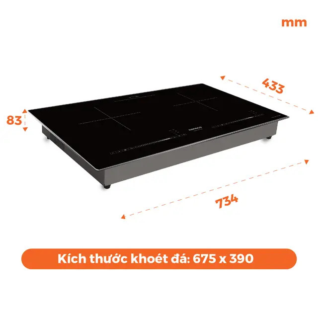 Bếp Điện Từ Đôi Nanoco NICL483